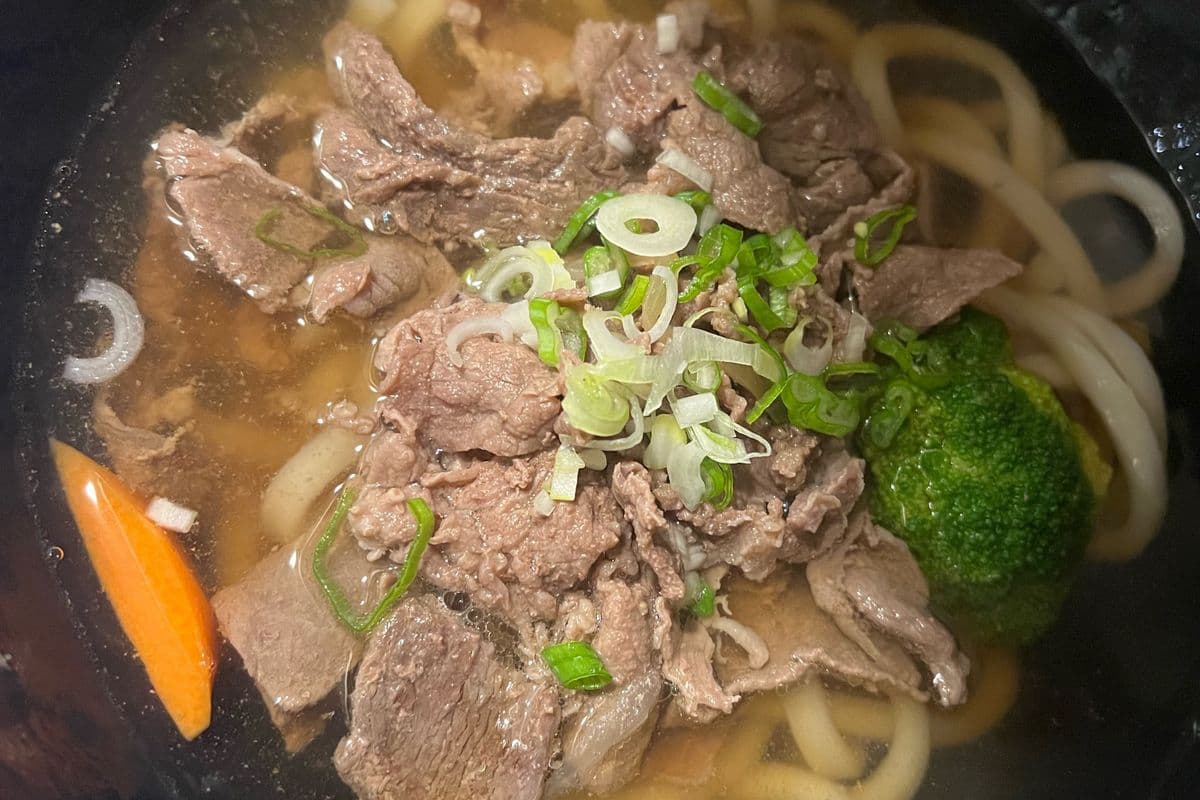 95. Beef Udon in soup