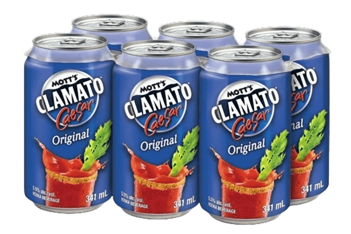 Motts Clamato Caesar Original 341ml 6pk Can