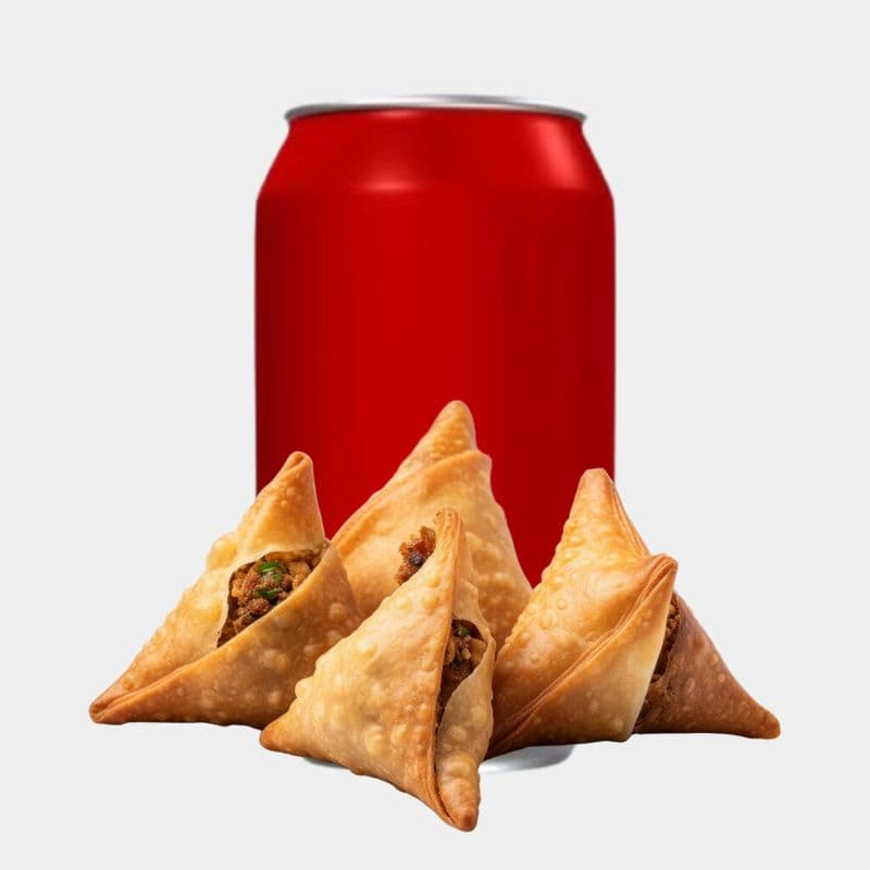 Samosa and Canned Pop