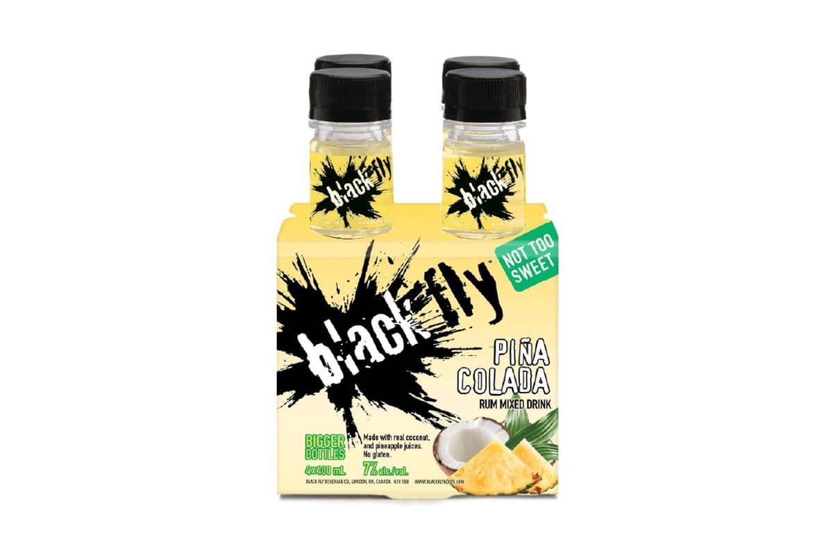 Black Fly Pina Colada (Rum Mixed Drink) (4 x 400mL Bottles)