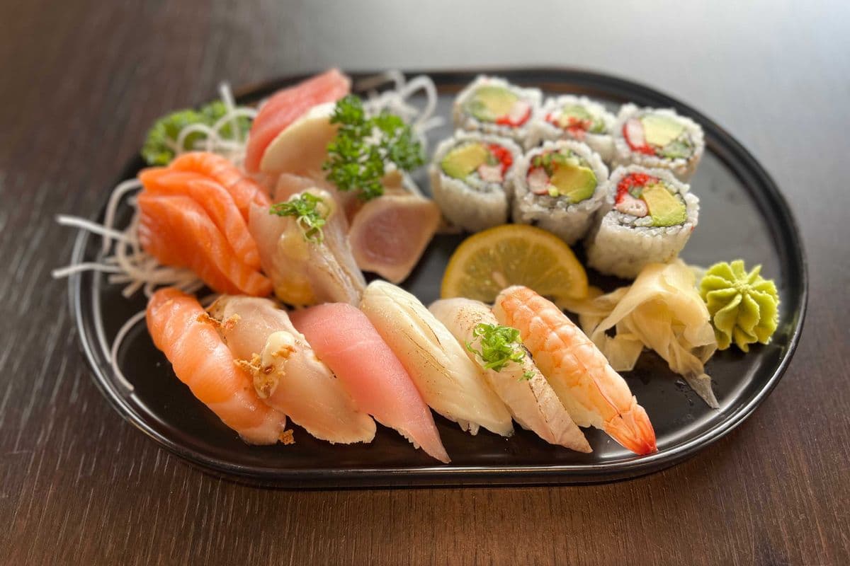 205. Assorted Sashimi (10 pcs), Assorted Sushi (6 pcs), and California Roll (6 pcs) Set