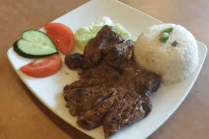 302. BBQ Lemongrass Pork Chop on Rice