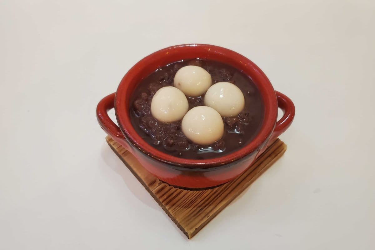 Red Bean Soup + Black Sesame Sticky Rice Ball