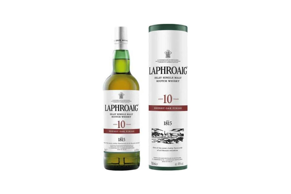 Laphroaig 10YR Sherry Oak Cask Finish Islay SIngle Malt Scotch Whisky (750ML) (1 x 750ML)