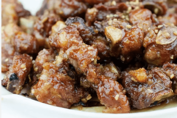 65. Honey Garlic Spare Ribs