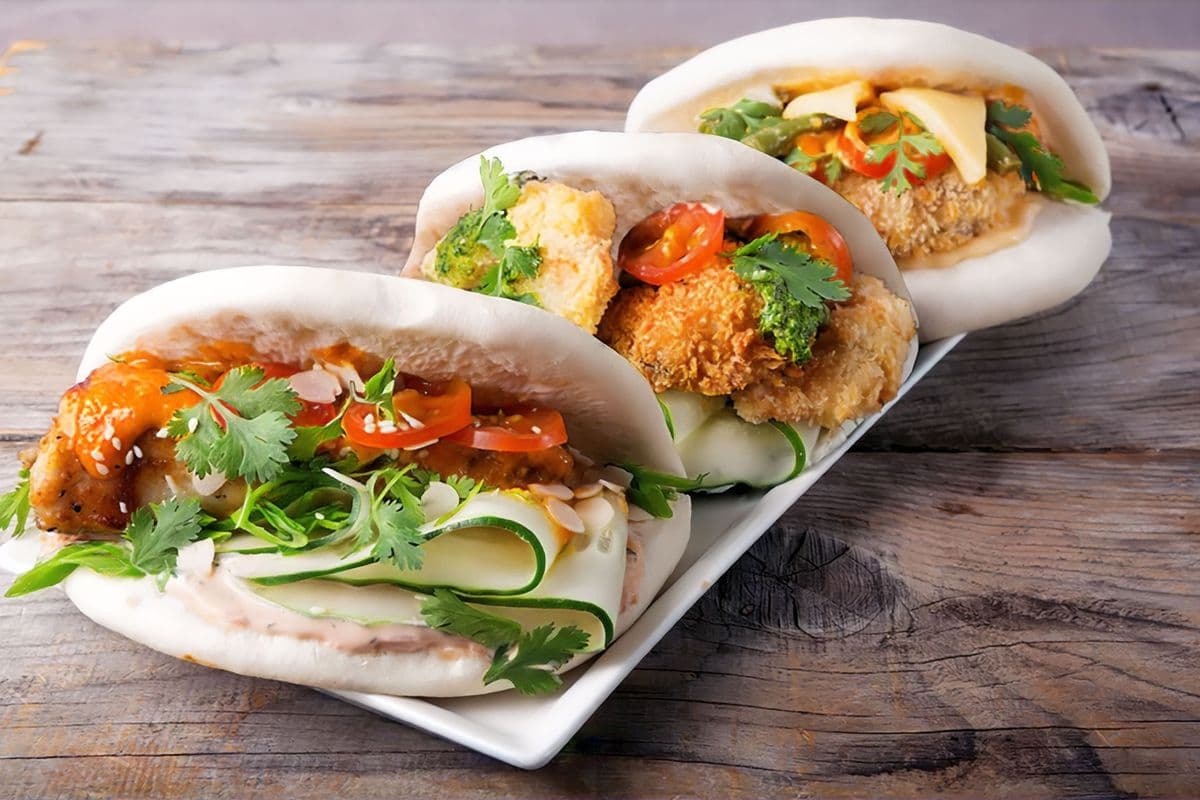 Steamed shrimps Bao Buns