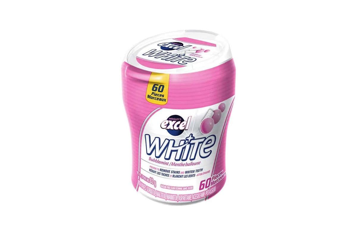 Excel White Bubblemint Btl 60pcs