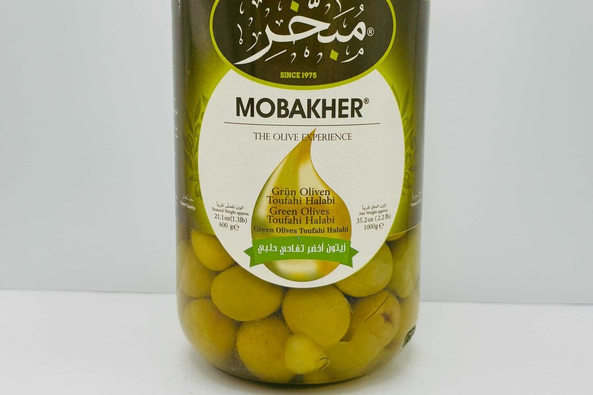Mobakher Green Olives Toufahi, 1000 Grams (1000g)
