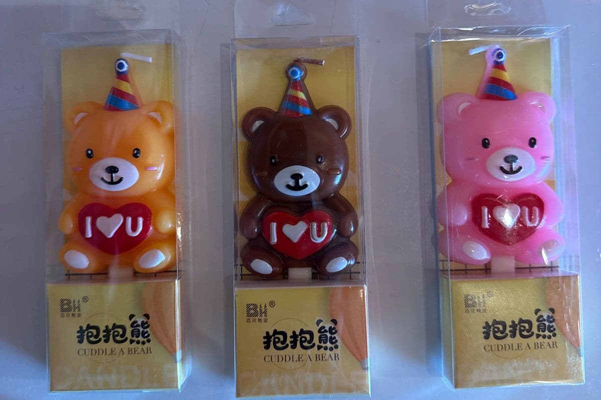 Bear candle