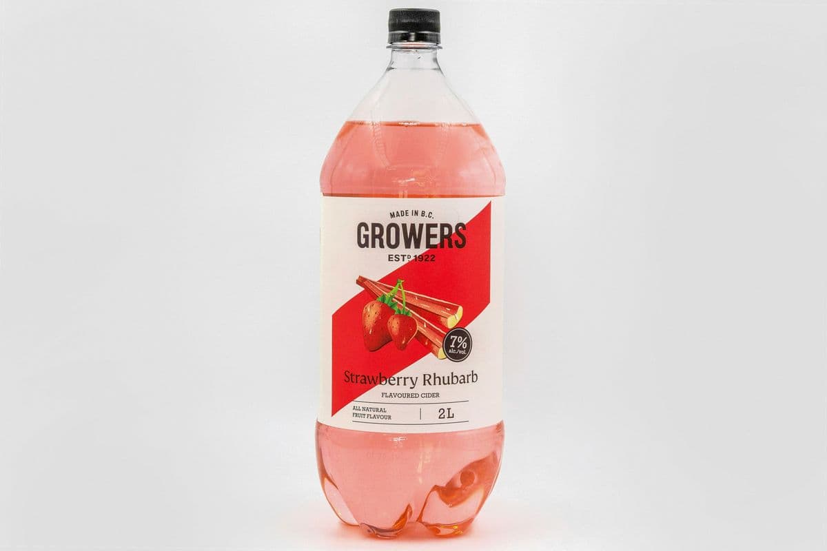 Growers Strawberry Rhubarb (2 L) (1 x 2L)