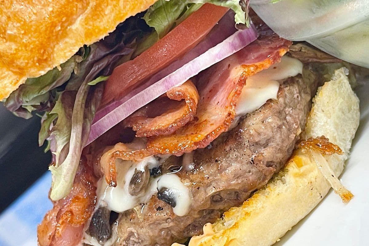 Mushroom Bacon Swiss Burger