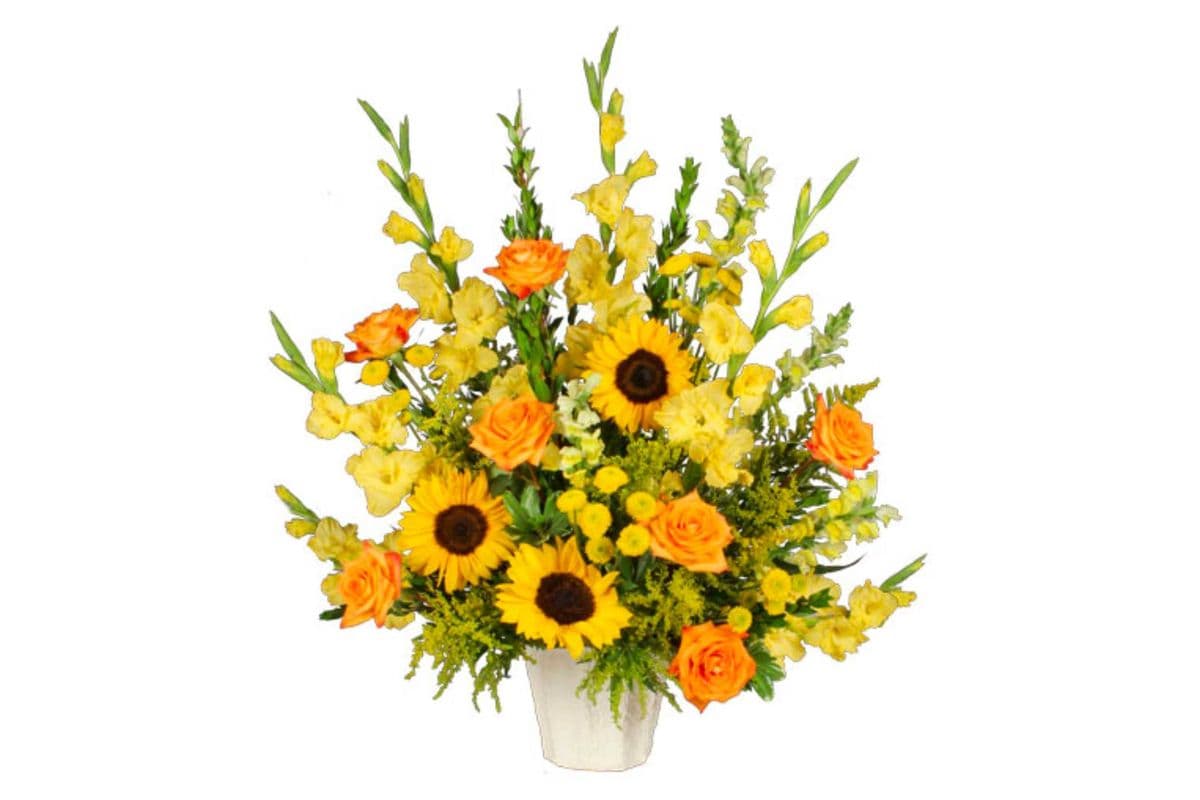 Golden Goodbye Funeral Arrangement