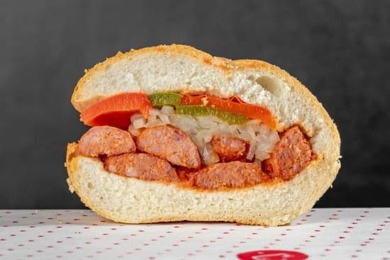 Sausage with Onions Sandwich
