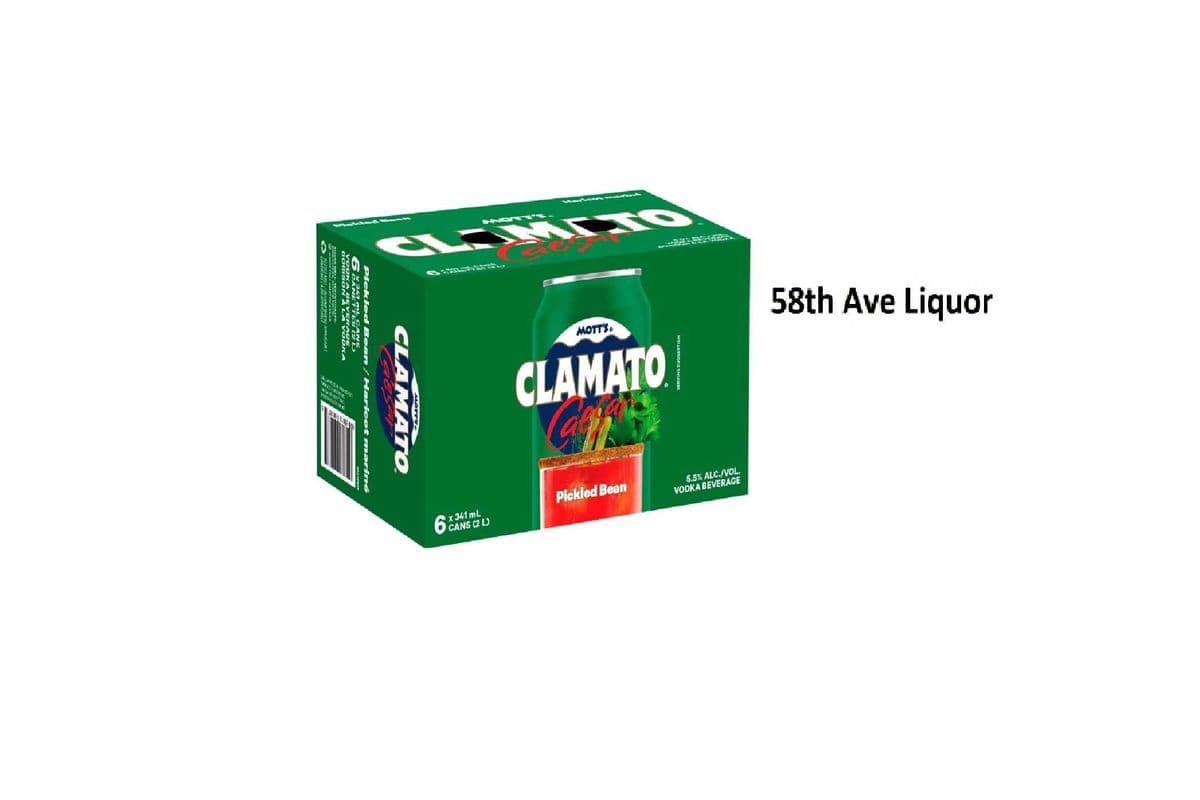 MOTT'S CLAMATO CAESAR PICKLED BEAN CANS (1 x 6x341ML)