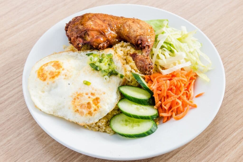 48A. Chicken Thigh & Eggs On Fried Rice
