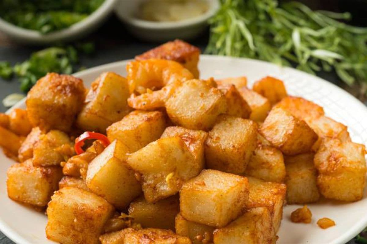 Singapore-Style Fried Turnip Cakes