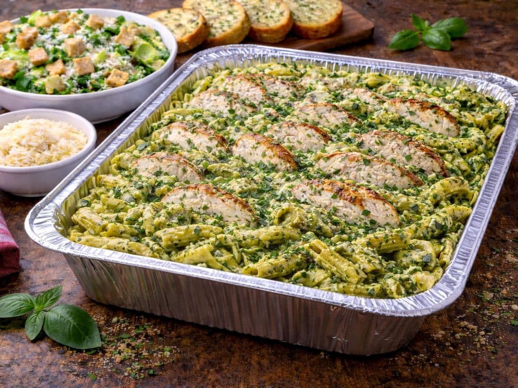 Family Pesto Chicken Penne Pasta