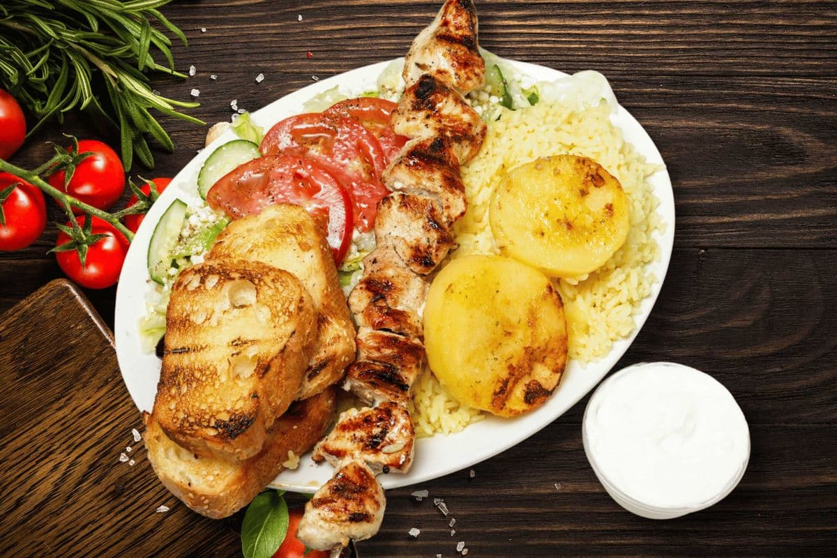 Chicken Souvlaki Dinner