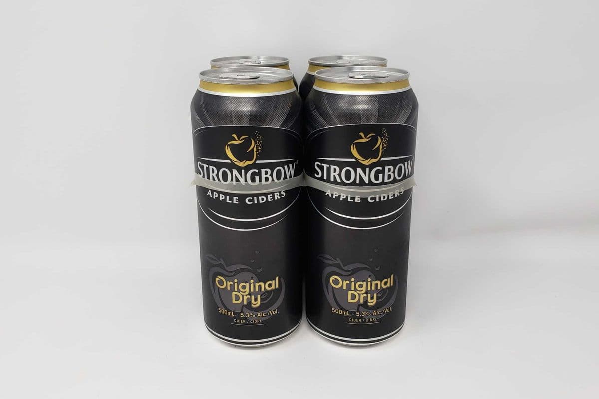 STRONGBOW DRY APPLE CIDER (4 x 500ml Can)