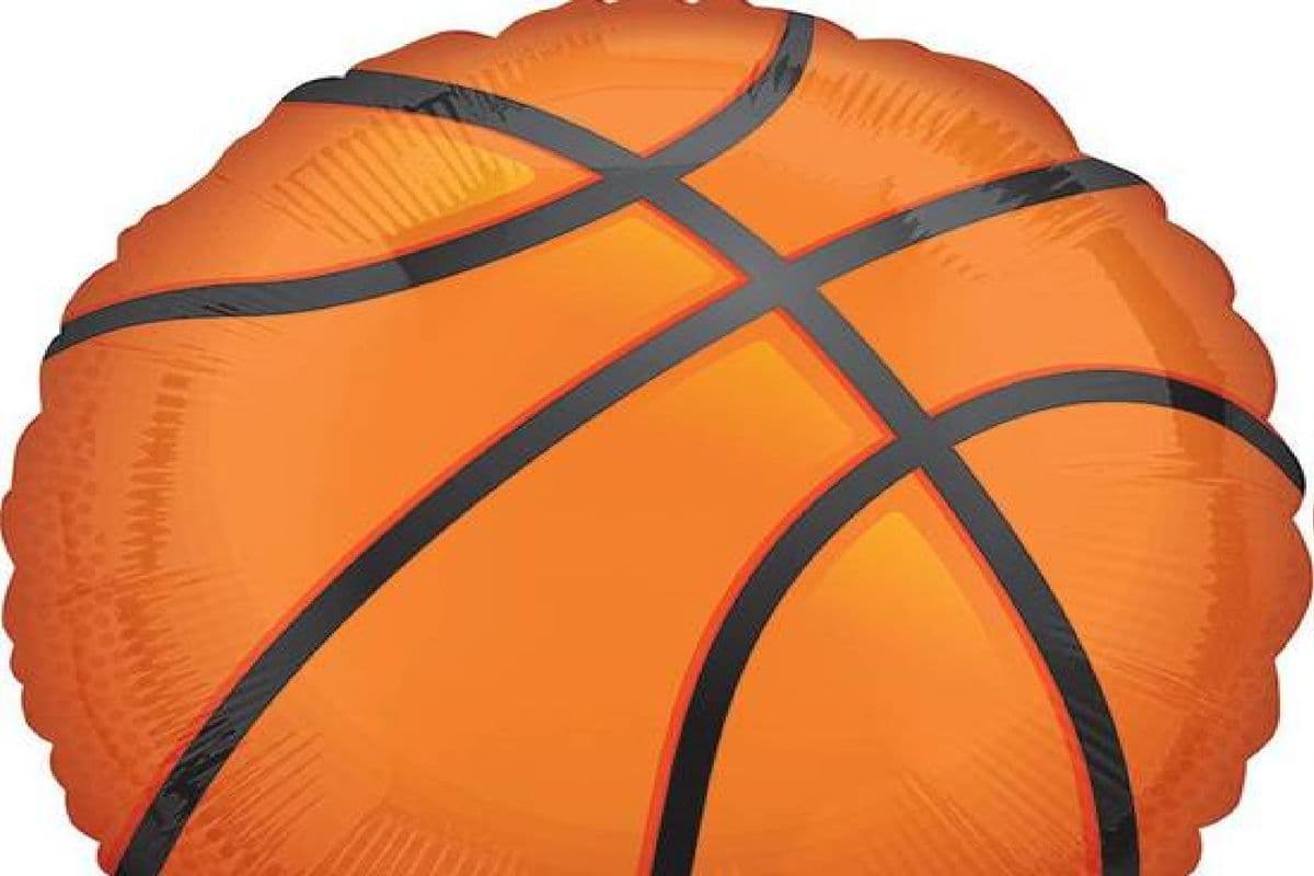 18" Foil Balloon - Basket Ball ( Round Shape - Brown Color)