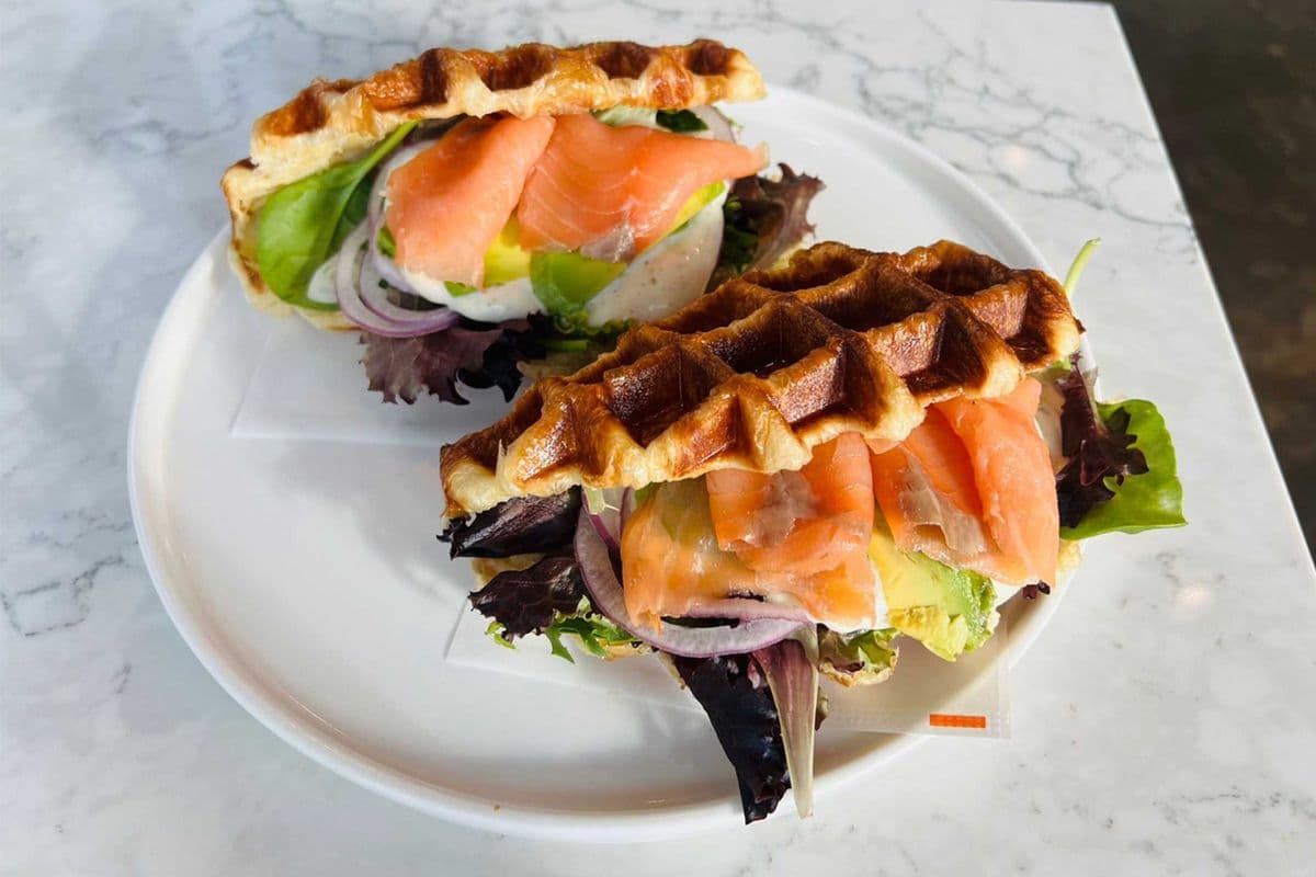 Croffle Salmon Sandwich