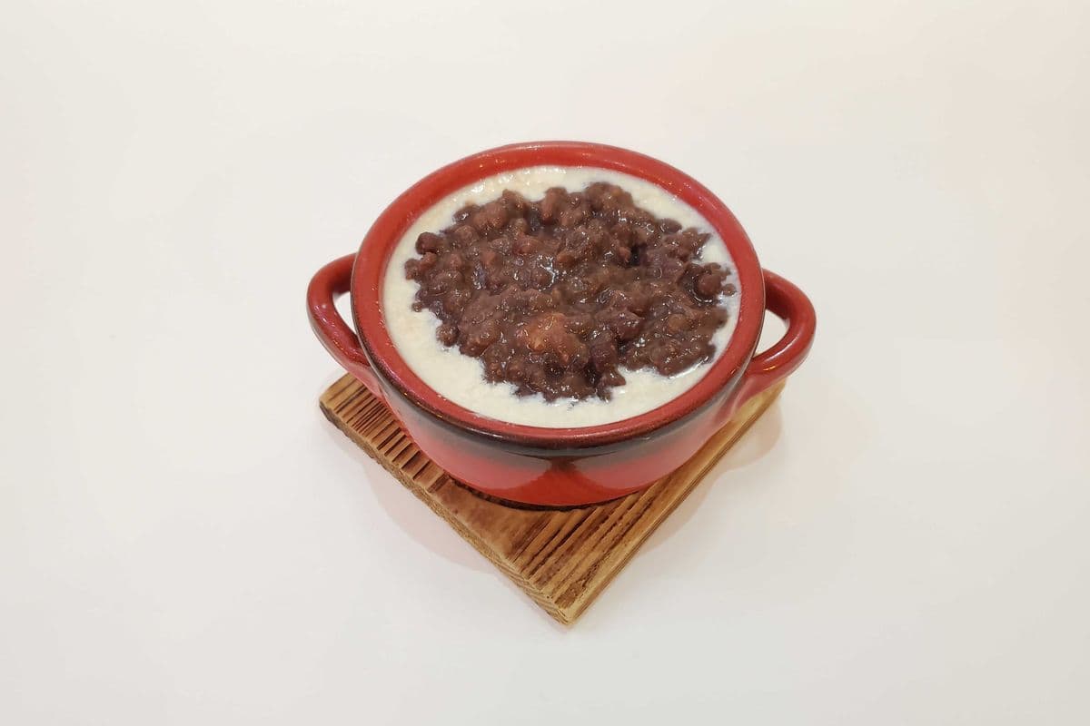 Tofu Pudding with Red Bean Soup (Hot)