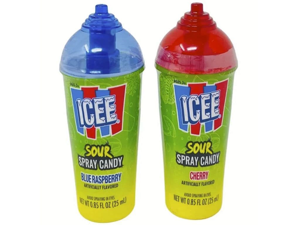 Icee Sour Spray Candy Liquid 25ml (Either Blue Raspberry or Red Cherry at random)