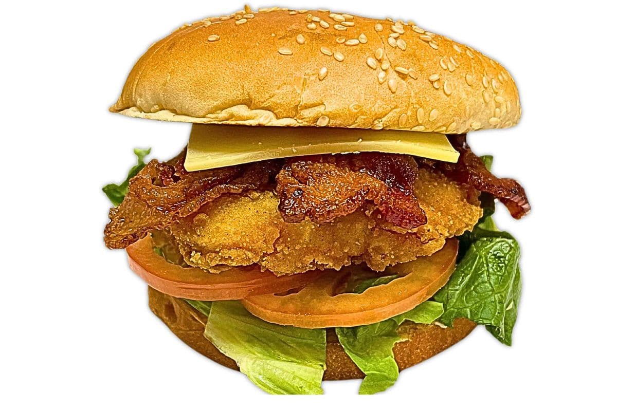 Bacon, Swiss, Chicken Burger /5oz , HALA Certified