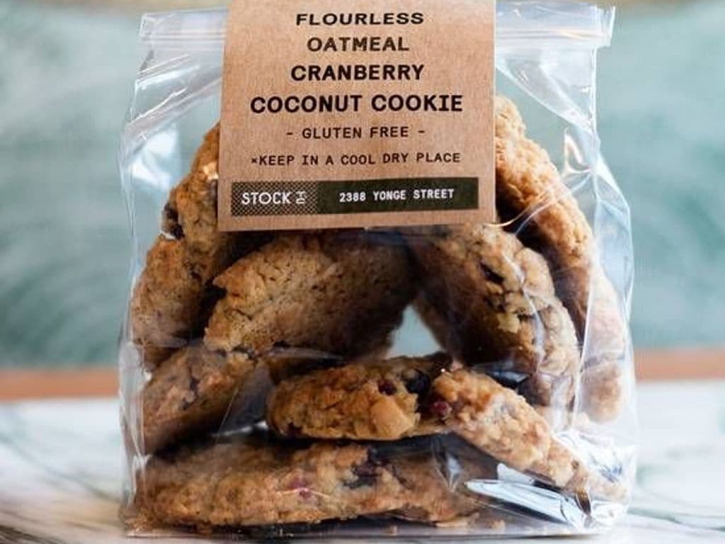Flourless Oatmeal Cranberry Coconut Cookies