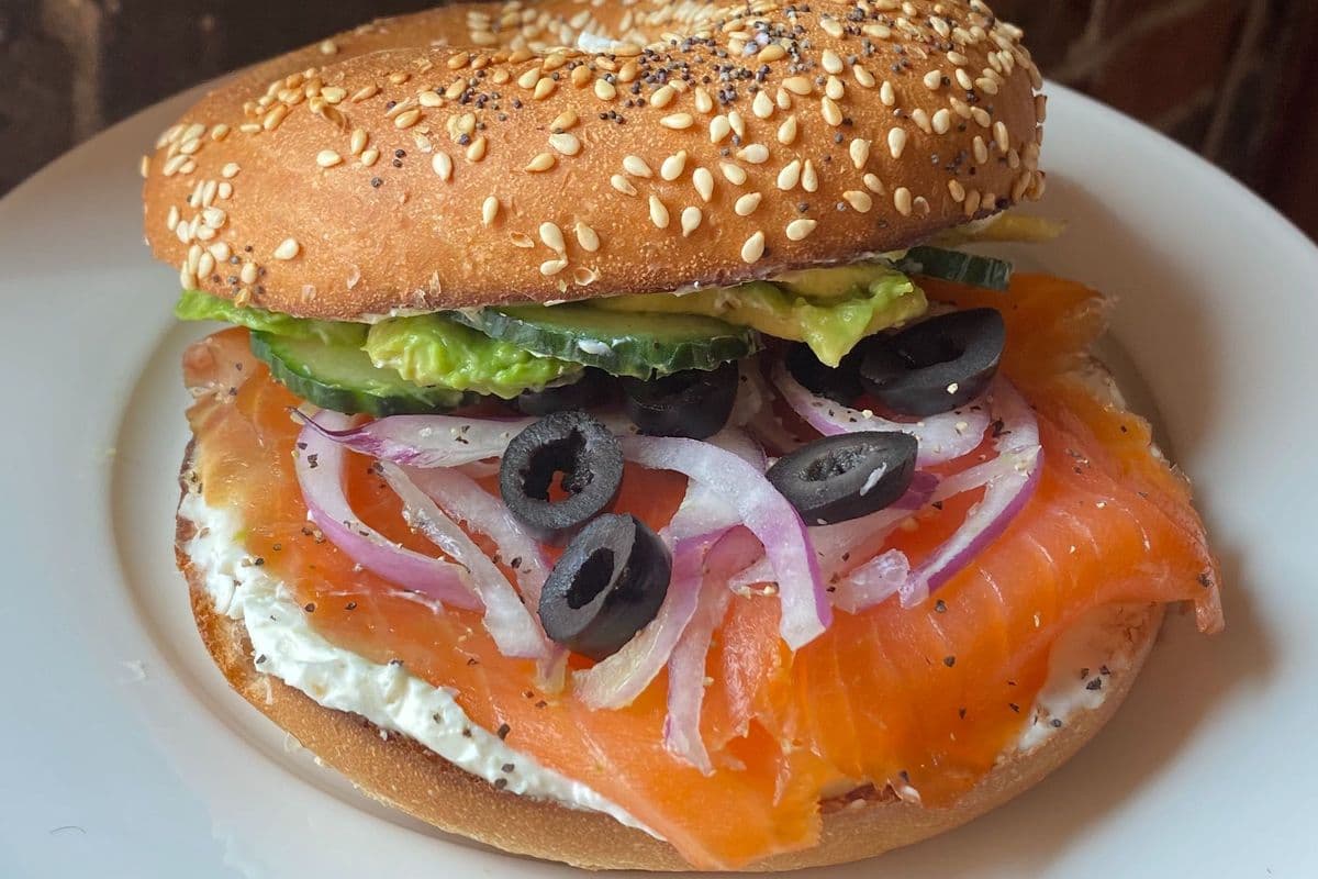 Smoked Salmon Sandwich Or Bagel Or Wrap