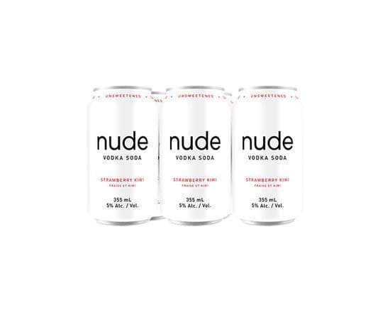 Nude Beverages Vodka Soda Strawberry Kiwi, 6 x 355 ml