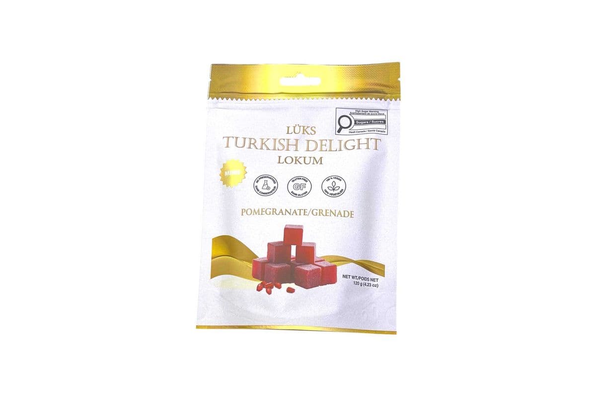 Turkish Delight Lokum Pomegranate Flavour Candy (120g) (150 Cal)