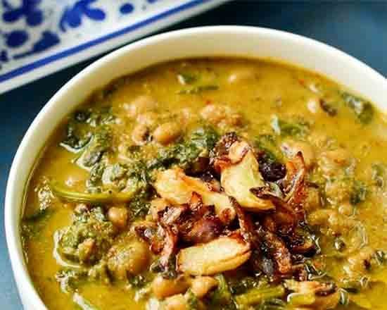 Spinach and Black Beans with Plain Rice