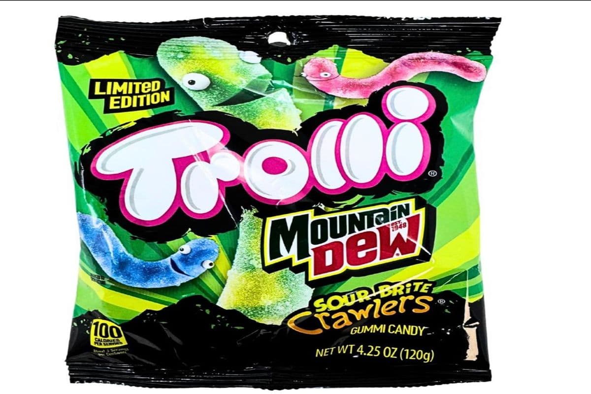 Limited Edition! Trolli Sour Brite Crawlers Mountain Dew Candy (120 g)