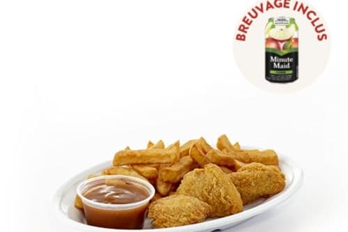 Bouchées De Poulet (3) Avec Frites Et Breuvage (ENF)/ Croquettes (3) With Chips And Drink