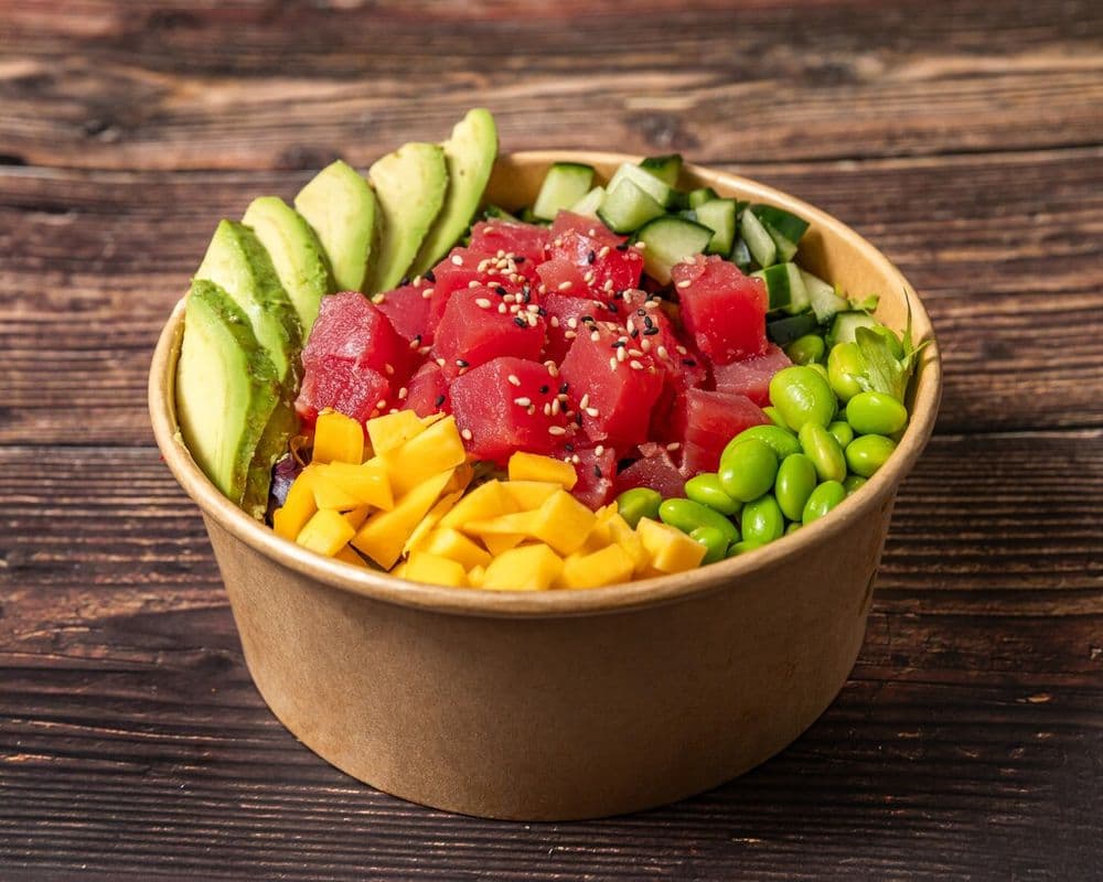 Poke thon flambé / Torched Tuna Poke