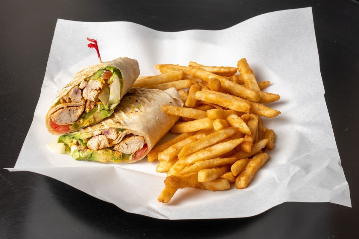 California Chicken Wrap with Fries