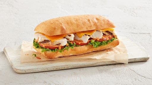 Chipotle chicken on a ciabatta
