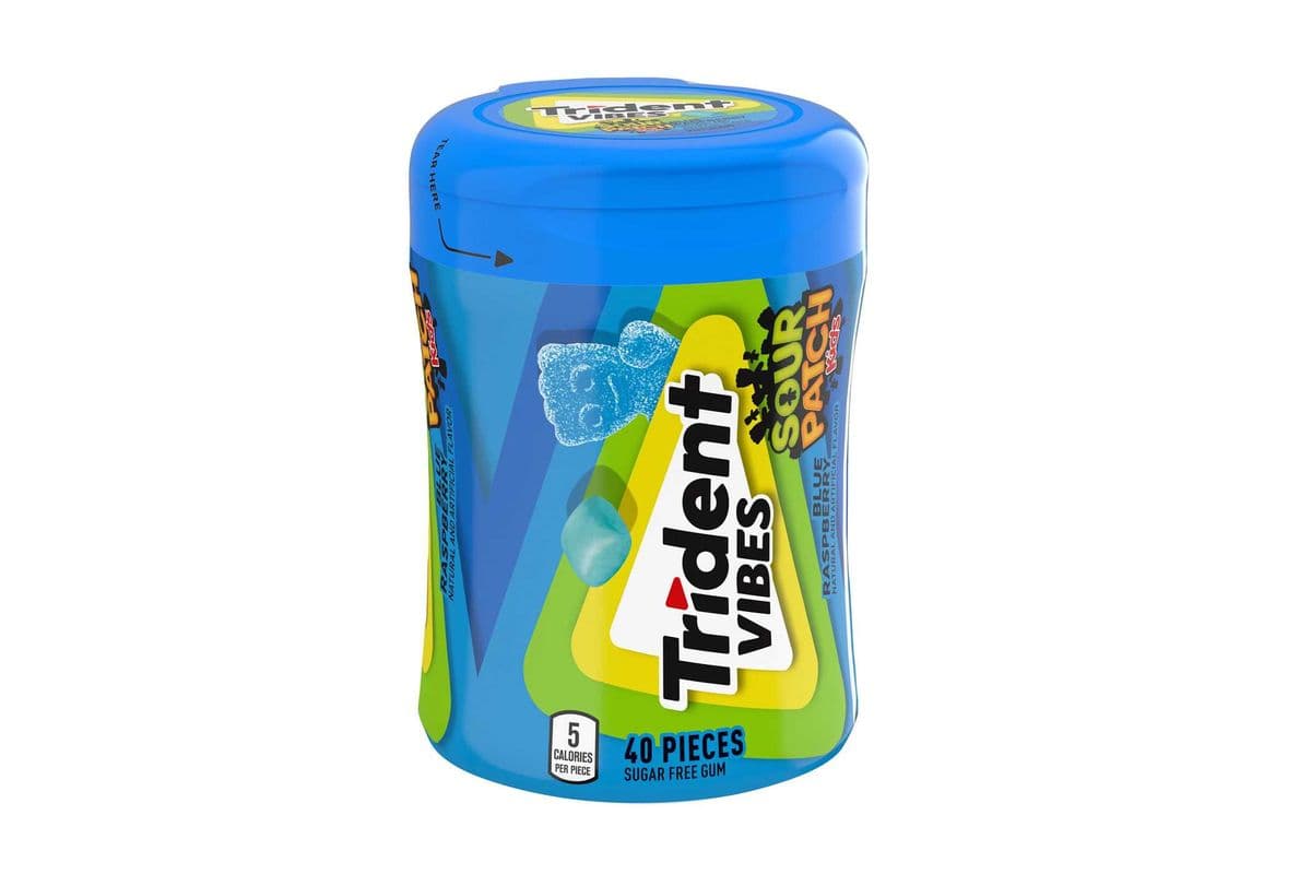 Trident Vibes Sour Patch Kids Blue Raspberry Btl 40pcs