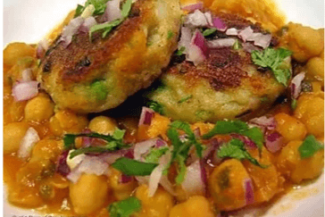 7. Aloo Tikki with Channa