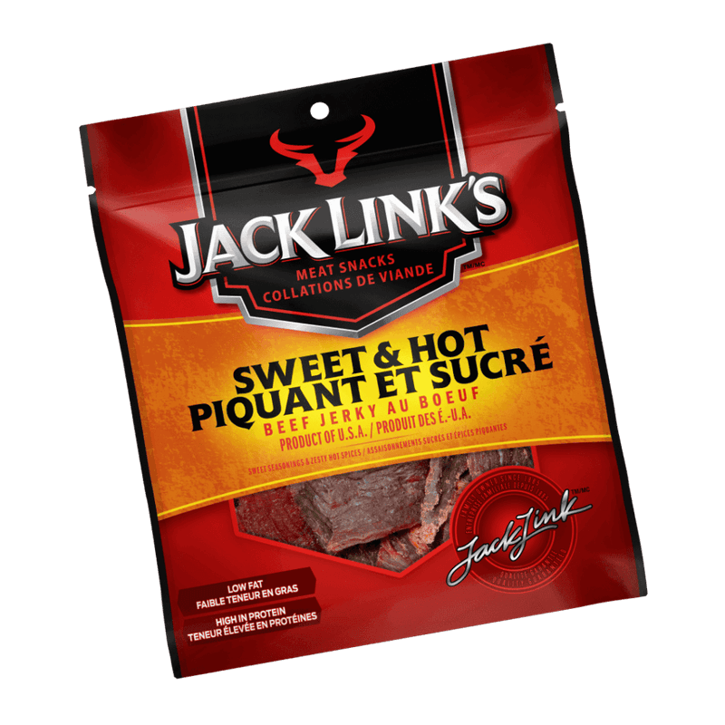 Jack Link's Beef Jerky Piquant et Sucre 80g/ Jack Link's Sweet & Hot Beef Jerky 80g