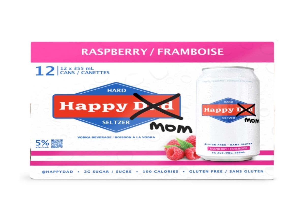 HAPPY DAD HARD SELTZER RASPBERY 12*355ML (1 x 12*355ML)