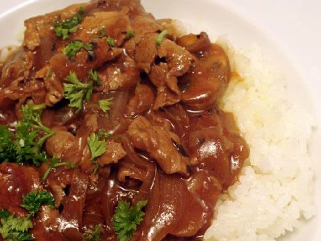 Cumin Beef Ball on Rice 39. 孜然牛丸飯-o-