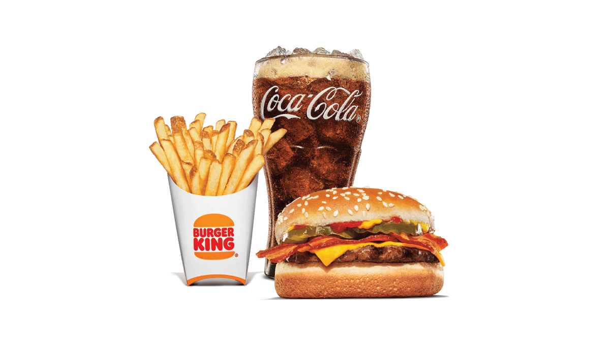 Trio Hamburger fromage bacon format moyen