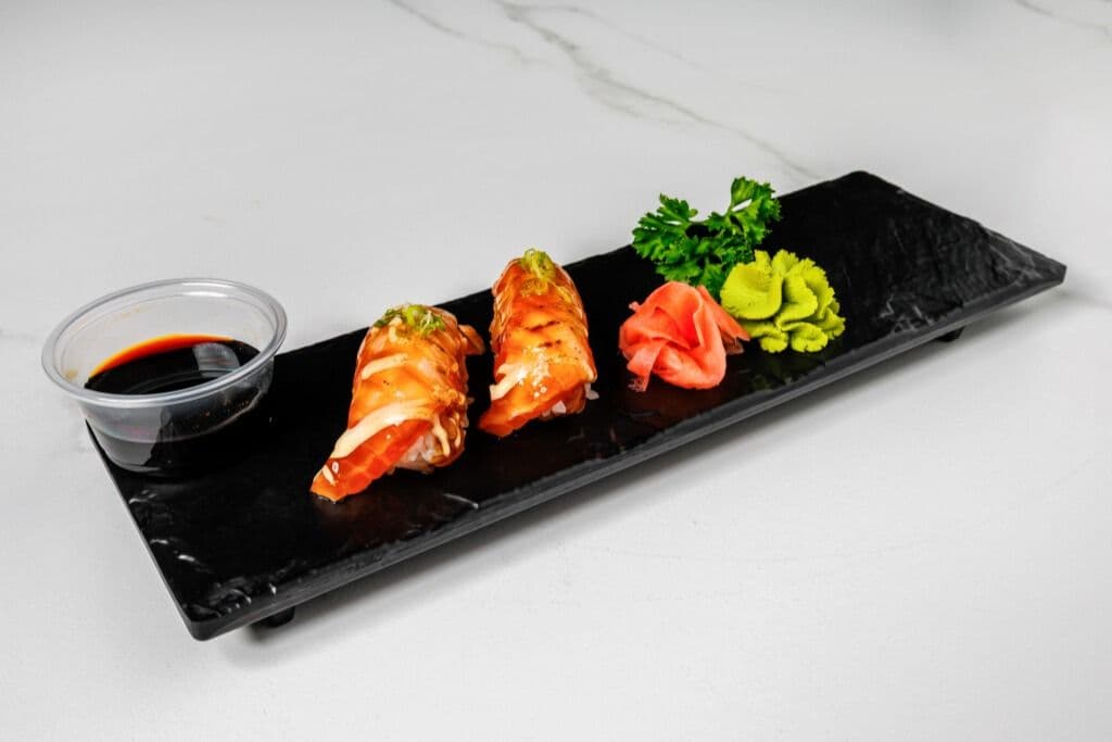 Grilled Salmon Sushi