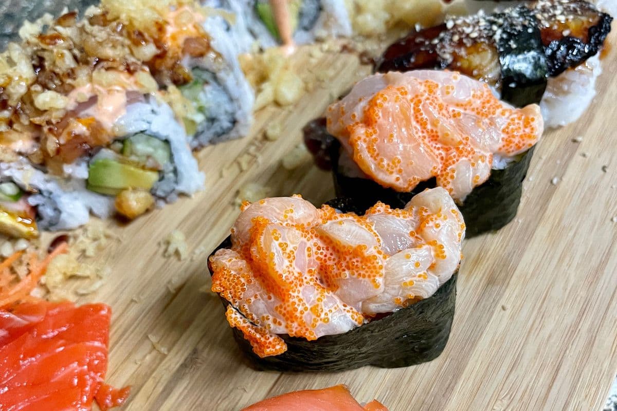 Chopped Scallop Nigiri Sushi