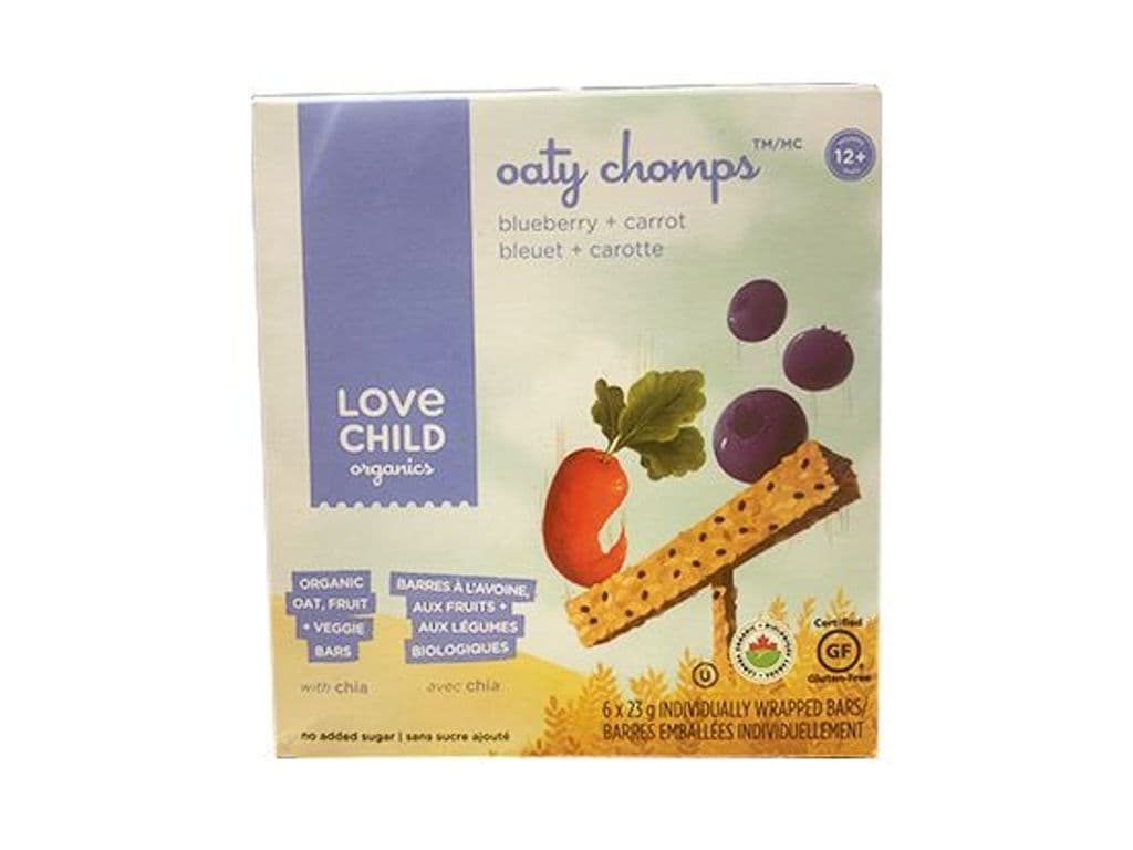 LOVE CHILD ORGANICS OATY CHOMPS BLUEBERRY + CARROT 6X23G