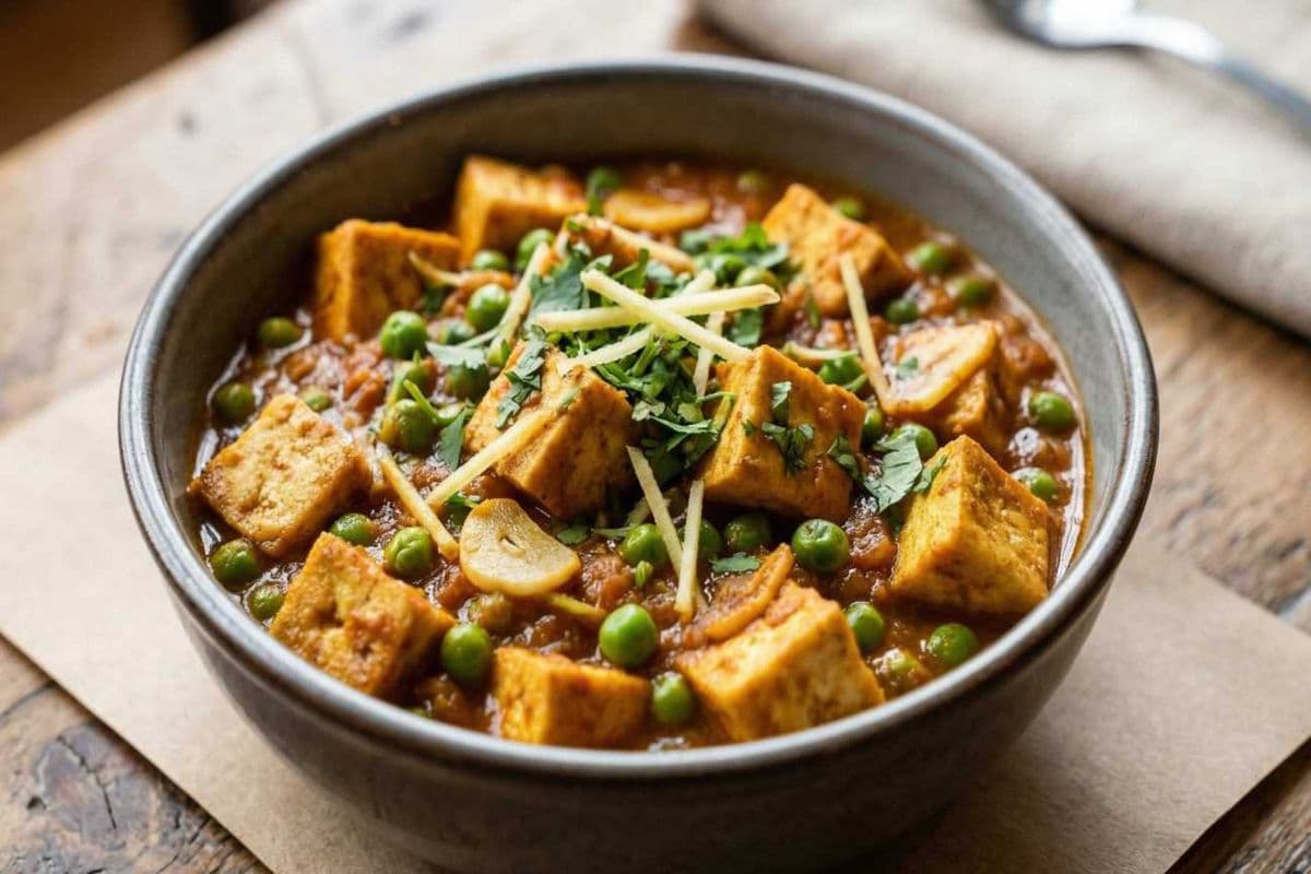 Tofu Mutter (Green Peas) Curry