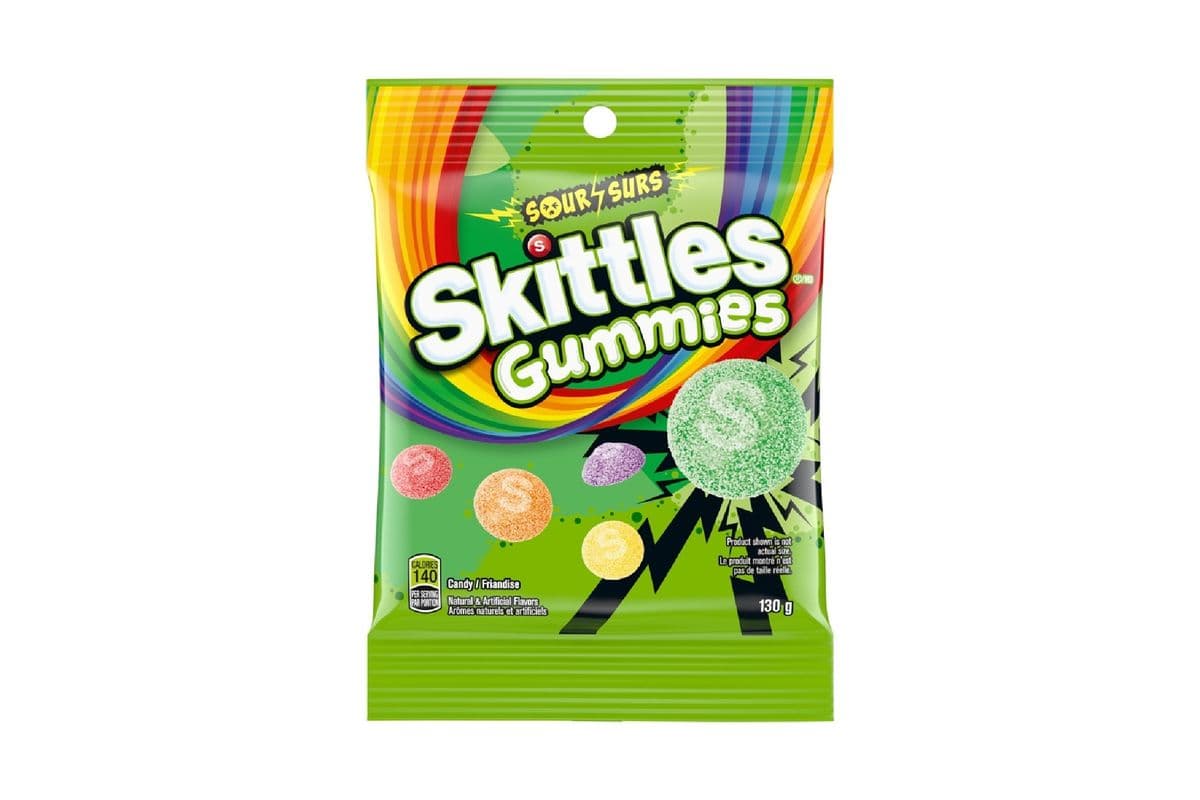 Skittles Gummies Sours Peg (130 g) 1010177