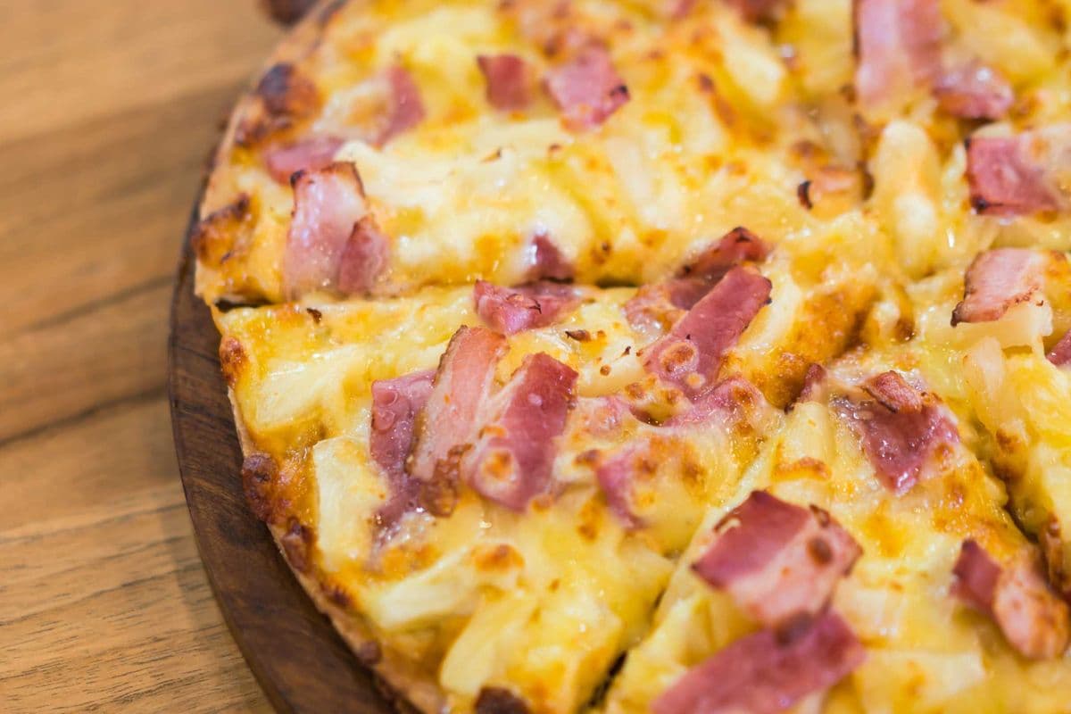 13" Bacon and Pineapple Pizza